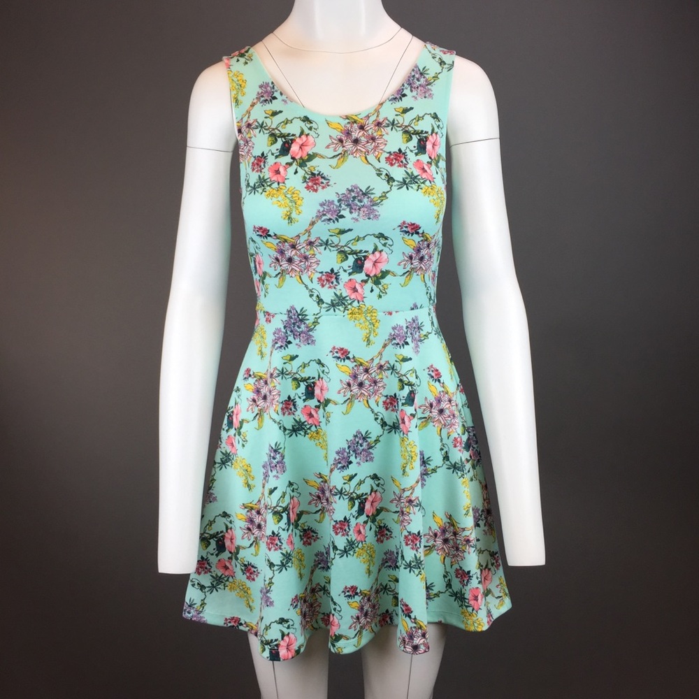 H&M Floral Fit and Flare Dress